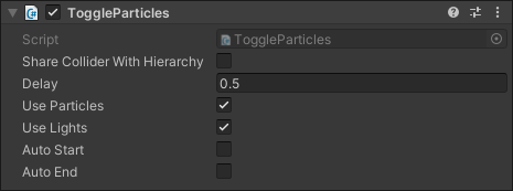 Toggle particles