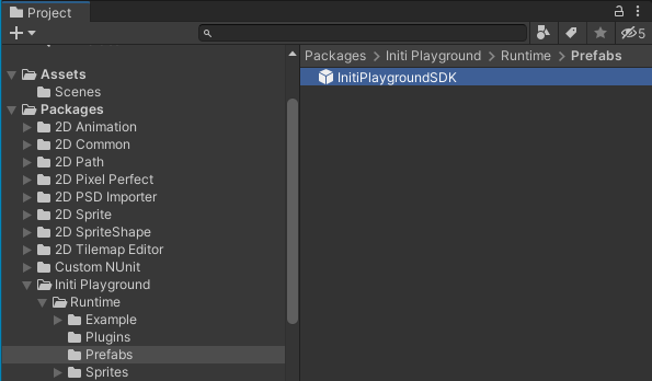 Add SDK prefab