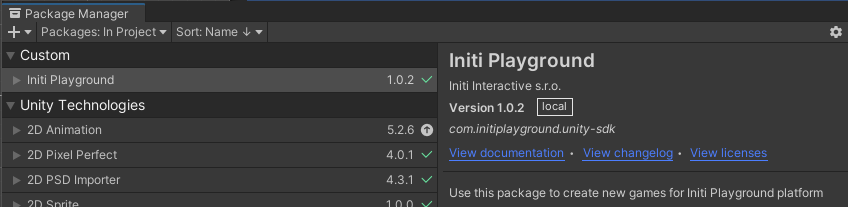 Added unity package