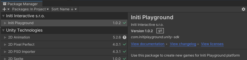 Added unity package