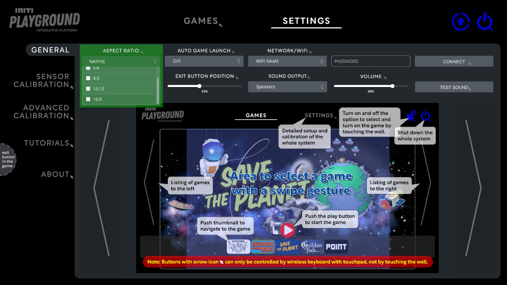 Selecting aspect ratio