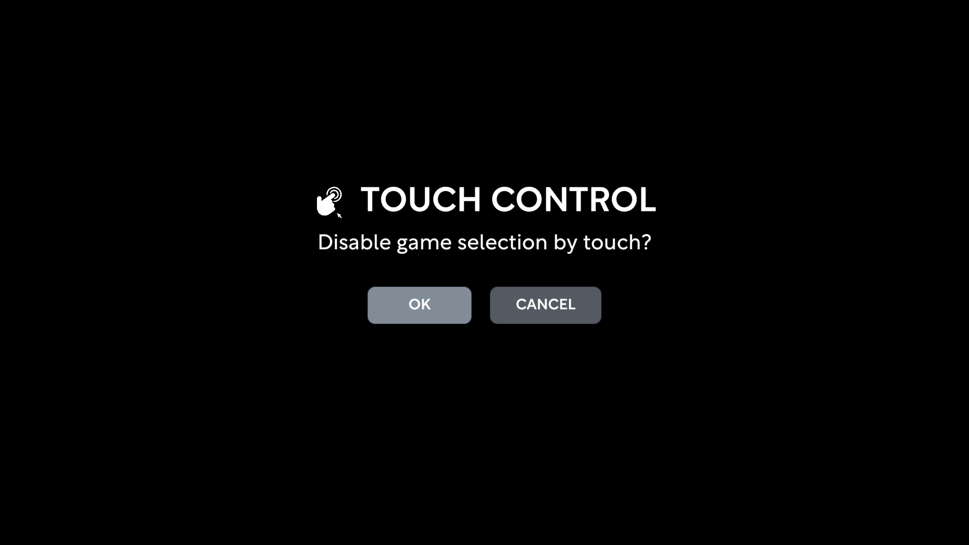 Disable touch confirm